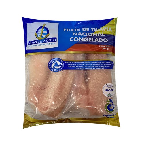 Filete De Tilapia Ancla Y Viento Nacional Congelada 600 g
