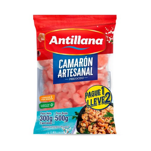 Camaron Artesanal Antillana P1 Ll2 und Precocido x 500 g c/u