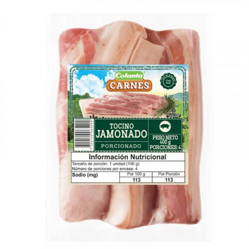 Tocino Jamónado Colanta Porcionado x 400 g