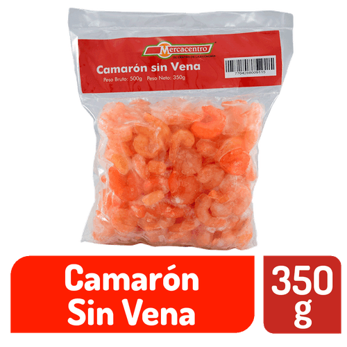 Camarón Mercacentro Sin Vena 350 g Peso Neto