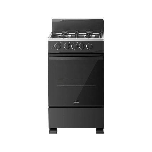 Estufa Midea 20 Pulgadas 4 Puestos Negra Inoxchef MGS20FS1BFAWB-CO
