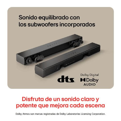 Barra De Sonido LG 50 Watts Negro S20A.ACOLLLK