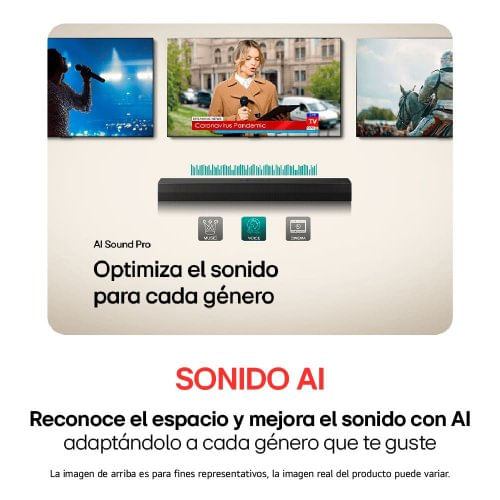 Barra De Sonido LG 50 Watts Negro S20A.ACOLLLK