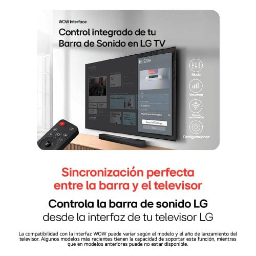 Barra De Sonido LG 50 Watts Negro S20A.ACOLLLK