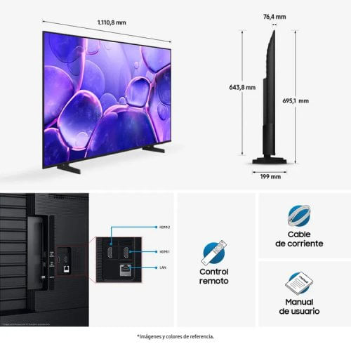 Televisor Samsung 50 Pulgadas 4K UHD Smart Tv UN50U8000FKXZL