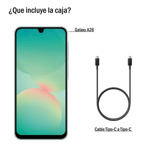 Celular Samsung Galaxy A26 256 GB 8 GB Verde 5G  SM-A266MLGHLE