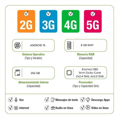 Celular Samsung Galaxy A26 256 GB 8 GB Verde 5G  SM-A266MLGHLE