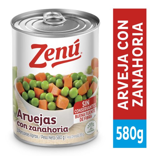 Arveja Zanahoria Zenu 580 g
