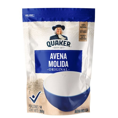 Avena Quaker Molida Original Doypack x 350 g
