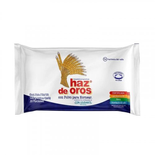 Harina De Trigo Haz De Oros x 500 g Para Hornear