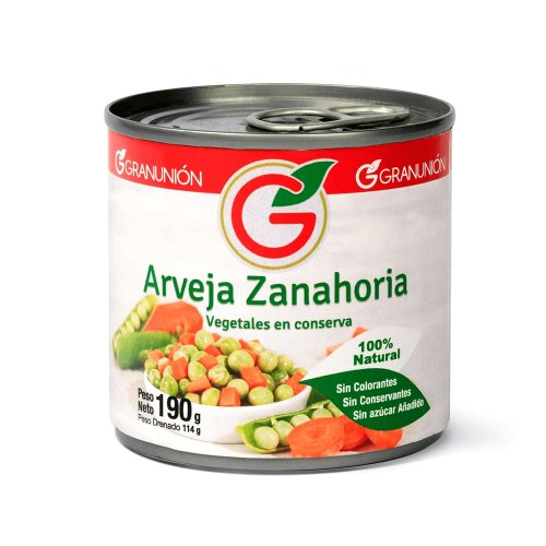 Arveja Zanahoria Gran Unión 190 g