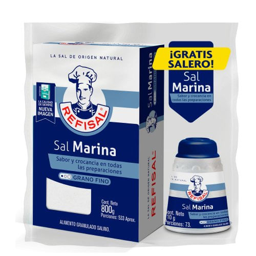 Sal Refisal Marina 800 g Gratis Salero110 g