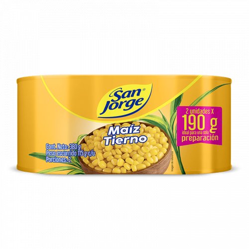 Maíz Tierno San Jorge 2 x 190 g Lata