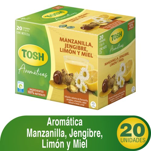 Aromatica Tosh Manzanilla Limón Jengibre x 20 und
