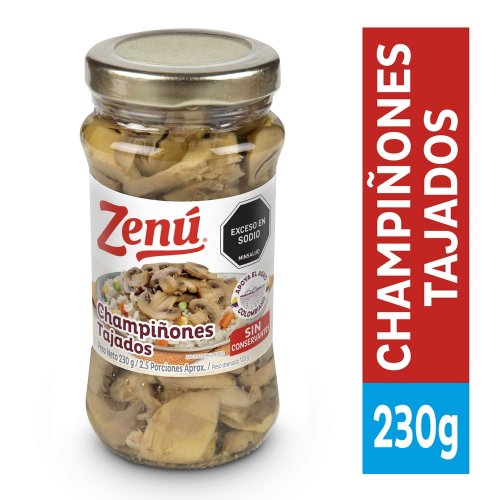 Champiñones Zenu Tajados x 230 g