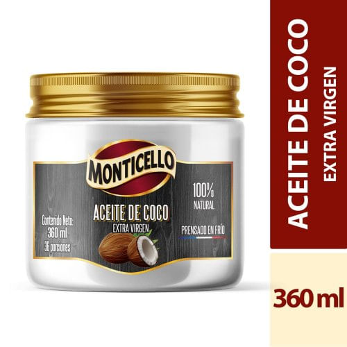 Aceite Monticello Coco Virgen x 360 ml