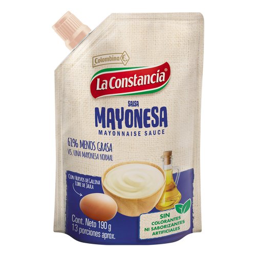 Salsa La Constancia Mayonesa Doypack x 190 g