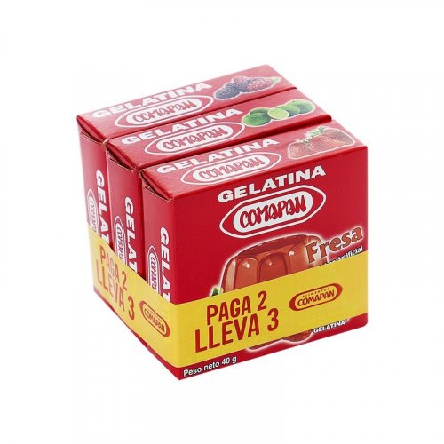 Gelatina Comapan Por 3 und Precio Especial x 120 g