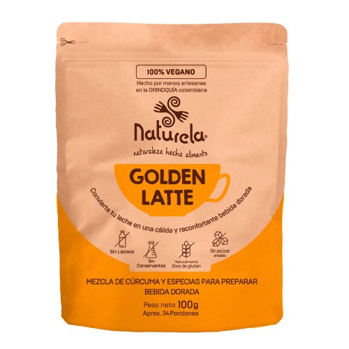 Golden Latte Naturela Polvo Bolsa x 100 g