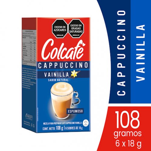 Colcafé Cappuccino 18 g x 6 und Vainilla 108 g
