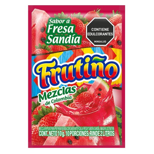 Fresco Frutiño Fresa Sandia 2 Litros Sobre x 10 g