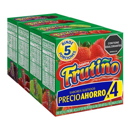 Gelatina Frutiño Fourpack 4 und Surtidas x 56 g