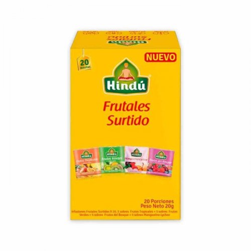 Té Hindu Infusiones Frutales Surtidas Con Laminado x 20 und