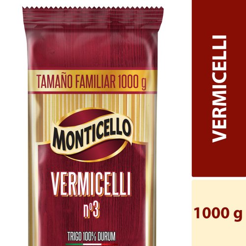Pasta Monticello Vermicelli x 1000 g