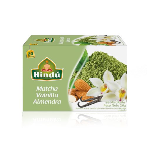 Te Hindú Verde Matcha Sabor Vainilla Almendra 20 und x 57 g