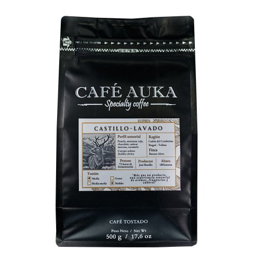 Café Auka Castillo Lavado Molido x 500 g