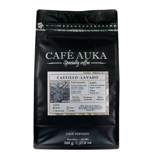 Café Auka Castillo Lavado Grano x 500 g