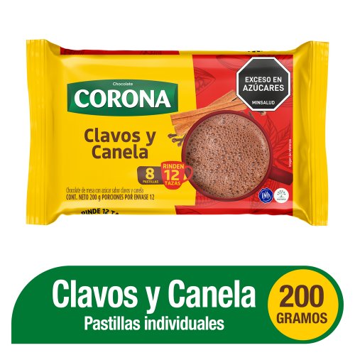 Chocolate Corona Clavos Y Canela x 200 g