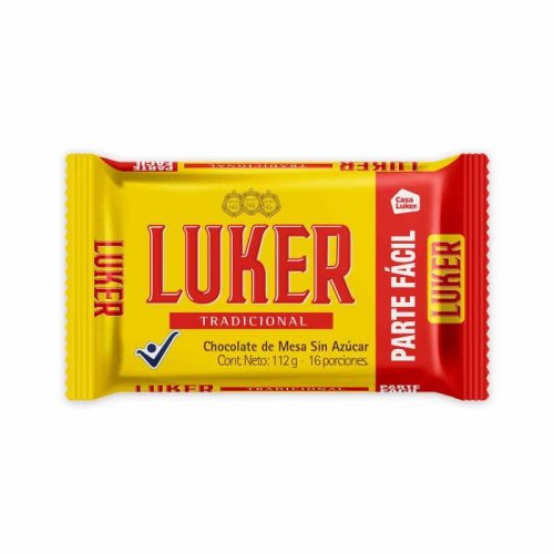 Chocolate Luker Sin Azúcar Amargo x 112 g