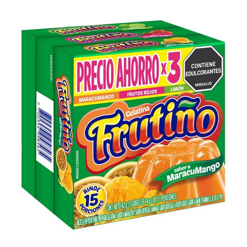 Gelatina Frutiño 3 und x 14 g c/u Surtida x 42 g