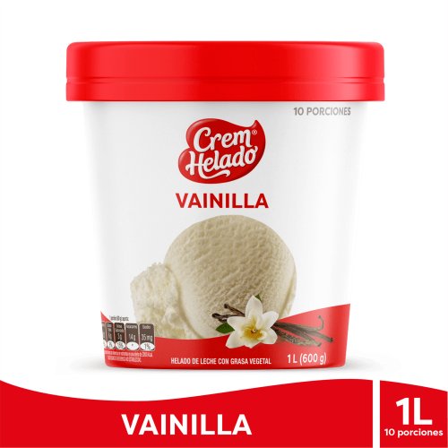 Helado Crem Helado Vainilla 1 Litro/600 g