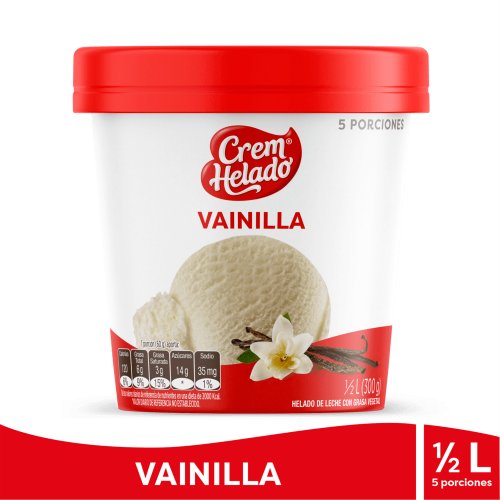 Helado Crem Helado Vainilla 1/2 Litro - 300 g