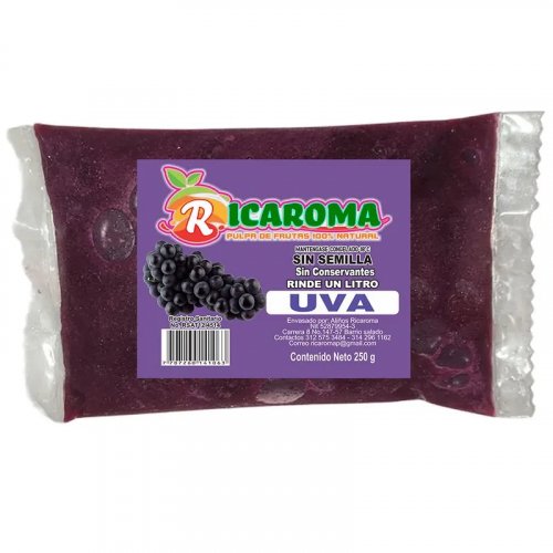 Pulpa Ricaroma x 250 g Uva
