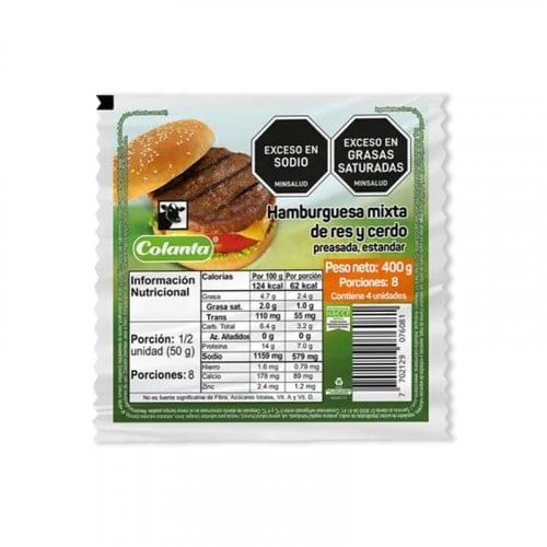 Hamburguesa Colanta Preasada 400 g