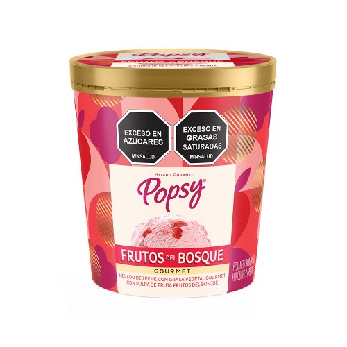 Helado Popsy Gourmet x 300 g Frutos Del Bosque