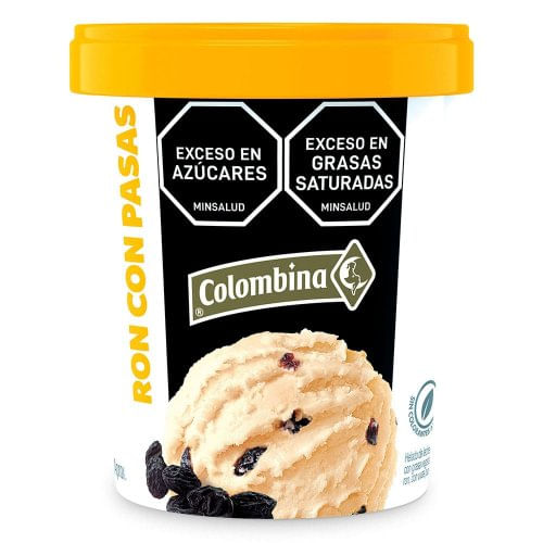 Helado Colombina Ron Con Pasas x 600 g