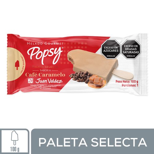 Paleta Popsy Selecta Juan Valdez Caramelo x 100 g