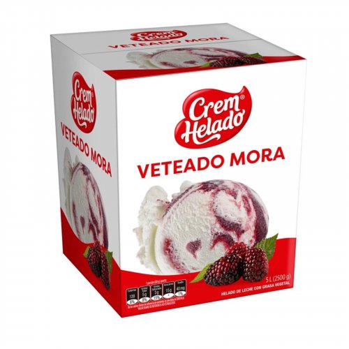 Helado Crem Helado Vateado De Mora 5 Litros