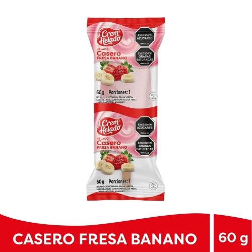 Helado Casero Fresa-Banano x 60 g
