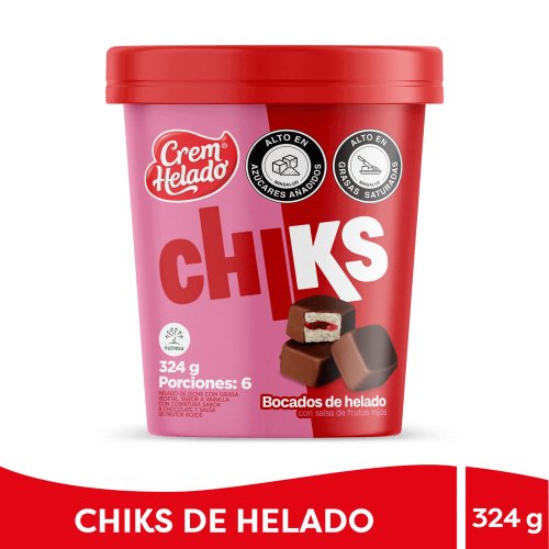 Helado Crem Helado Chiks Vainilla x 324 g