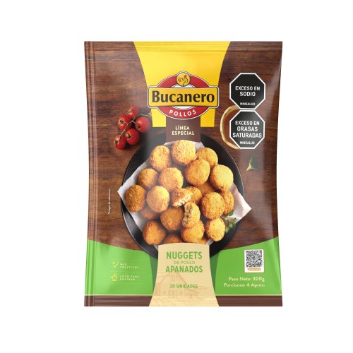 Nuggets De Pollo Bucanero Bolsa Congelado x 300 g