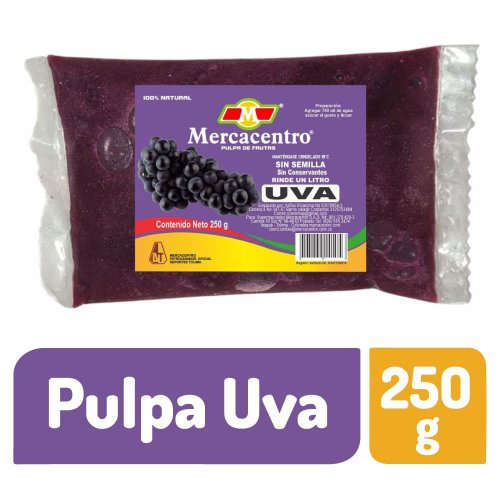 Pulpa De Fruta Mercacentro Uva x 250 g