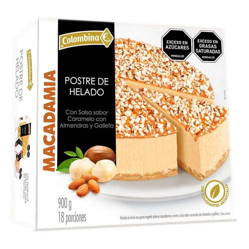 Helado Colombina Postre De Macadamia x 900 g