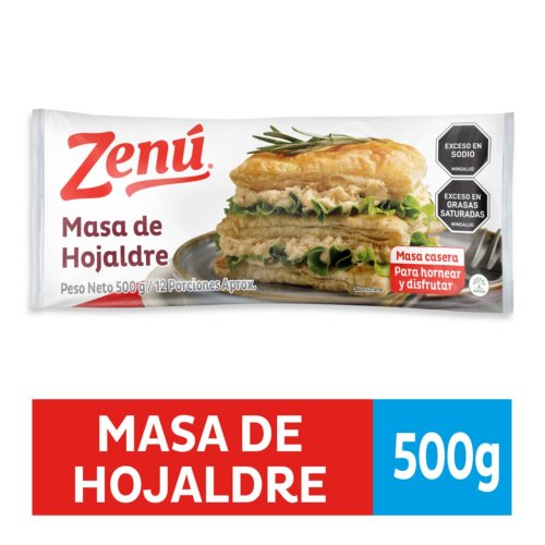 Masa De Hojaldre Zenu Para Hornear x 500 g