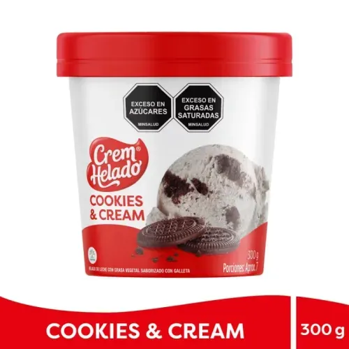 Helado Crem Helado Cookies &amp; Cream 1/2 L x 300 g