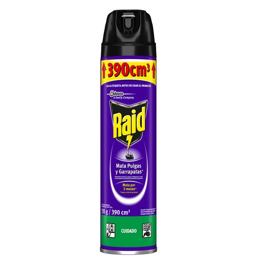 Insecticida Raid PulGas Aerosol 390 cm3